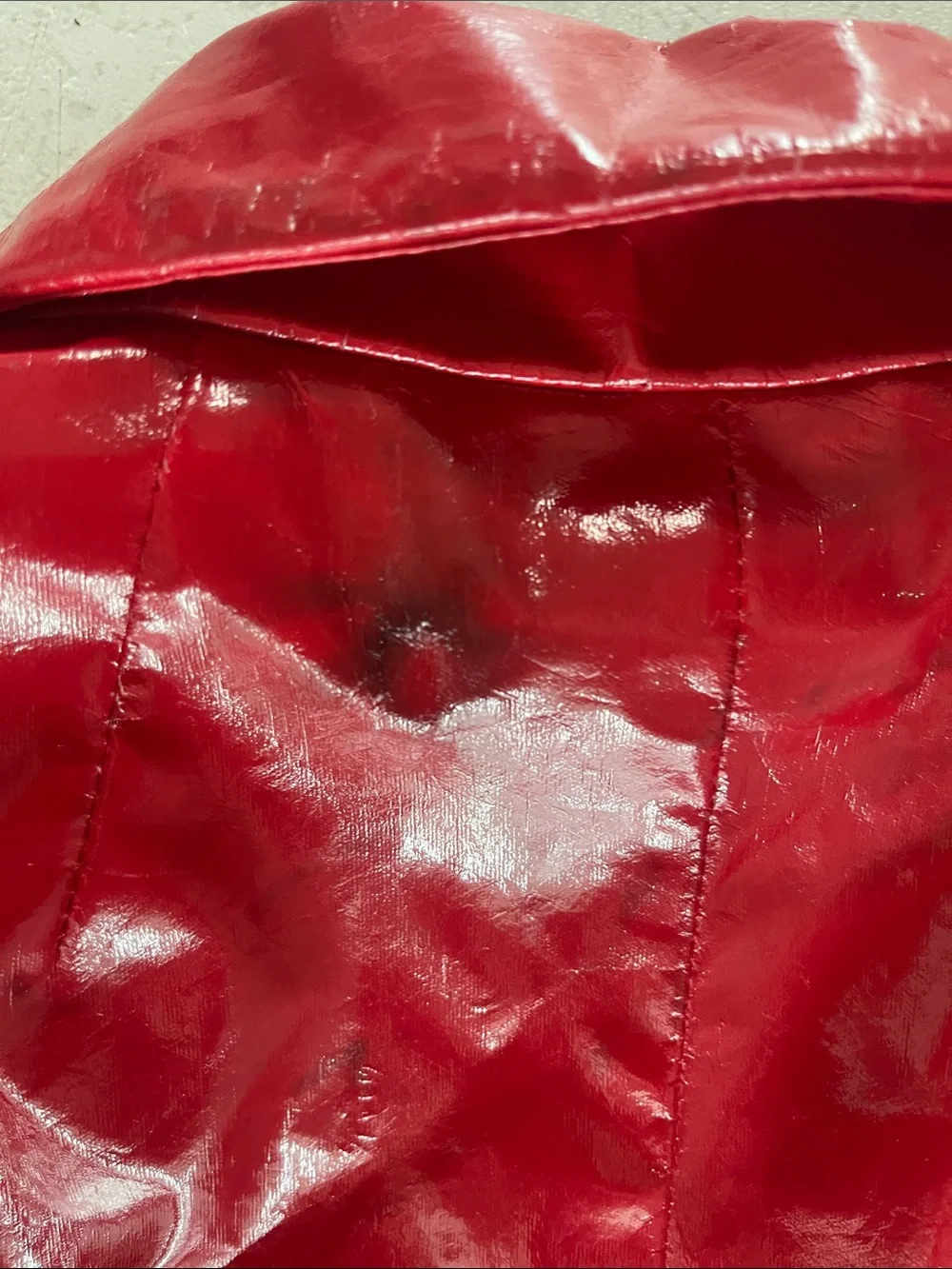 Alessandro Dell'Acqua Red Patent Trench Coat
